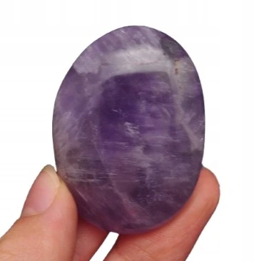 * AMETYST MADAGASKAR PALM STONE MINERAŁ NATURALNY FIOLETOWY OKAZ NR AG04 *