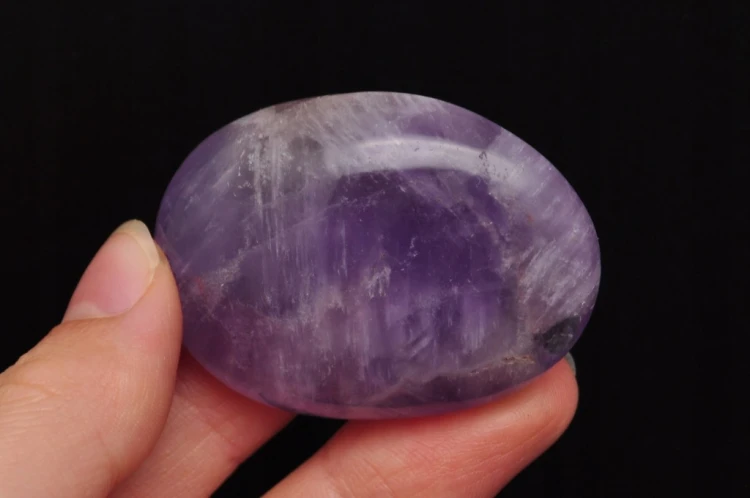 * AMETYST MADAGASKAR PALM STONE MINERAŁ NATURALNY FIOLETOWY OKAZ NR AG04 *