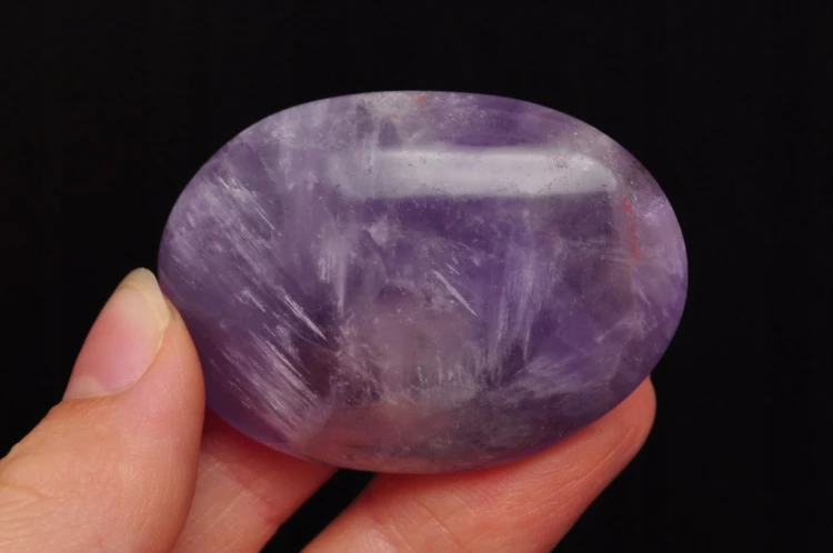 * AMETYST MADAGASKAR PALM STONE MINERAŁ NATURALNY FIOLETOWY OKAZ NR AG04 *