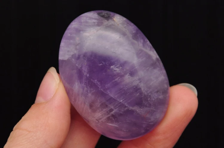* AMETYST MADAGASKAR PALM STONE MINERAŁ NATURALNY FIOLETOWY OKAZ NR AG04 *