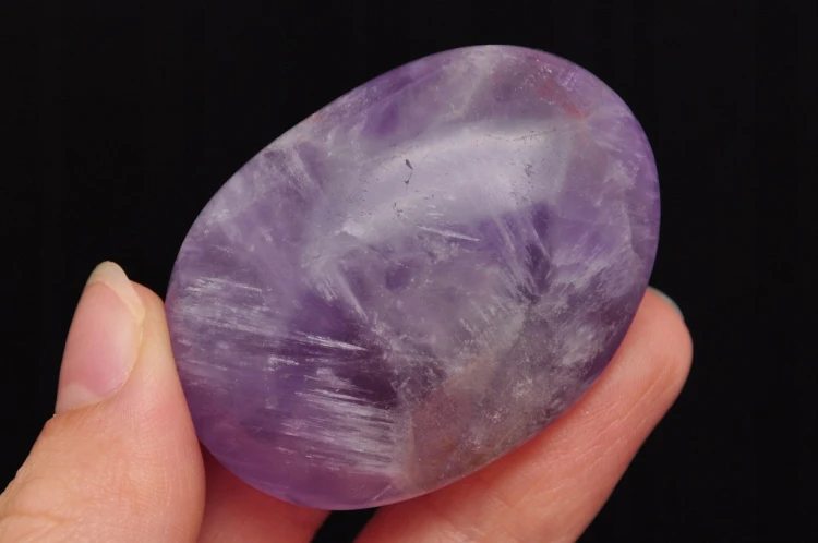 * AMETYST MADAGASKAR PALM STONE MINERAŁ NATURALNY FIOLETOWY OKAZ NR AG04 *