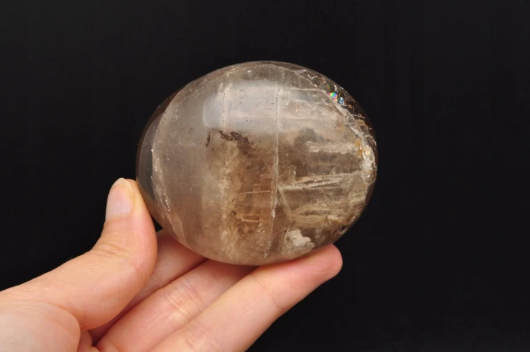 * KWARC DYMNY MADAGASKAR PIĘKNY DUŻY KAMIEŃ PALM STONE NR GKD01 *