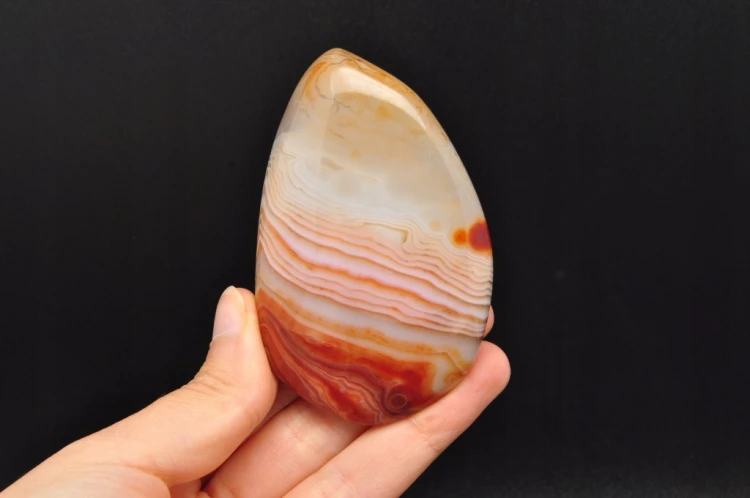 * AGAT SARDONYKS SARDONYX PALM STONE INTERESUJĄCY KAMIEŃ NR GAT05 *