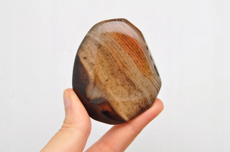 * AGAT SARDONYKS SARDONYX PALM STONE ZACHWYCAJĄCY OKAZ NR GAT10 *