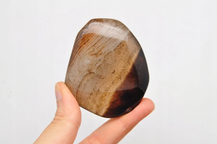 * AGAT SARDONYKS SARDONYX PALM STONE ZACHWYCAJĄCY OKAZ NR GAT10 *