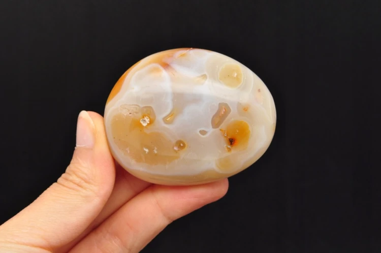 * AGAT SARDONYKS SARDONYX PALM STONE ŚLICZNY JASNY KAMIEŃ NR GAT13 *