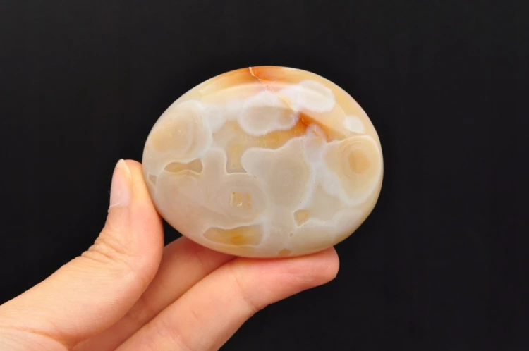 * AGAT SARDONYKS SARDONYX PALM STONE ŚLICZNY JASNY KAMIEŃ NR GAT13 *