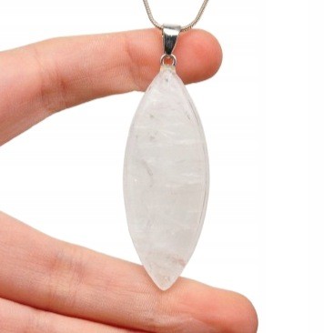 * KRYSZTAŁ GÓRSKI CZYSTY OKAZ DUŻA ELEGANCKA ZAWIESZKA NR 6 *