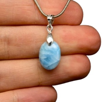 * LARIMAR DOMINIKANA UNIKATOWA MAŁA ZAWIESZKA DELIKATNA BIŻUTERIA NR 7 *