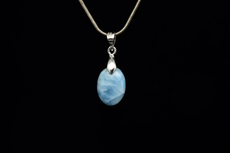 * LARIMAR DOMINIKANA UNIKATOWA MAŁA ZAWIESZKA DELIKATNA BIŻUTERIA NR 7 *