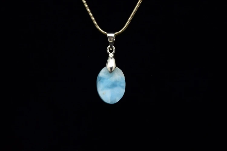 * LARIMAR DOMINIKANA UNIKATOWA MAŁA ZAWIESZKA DELIKATNA BIŻUTERIA NR 7 *