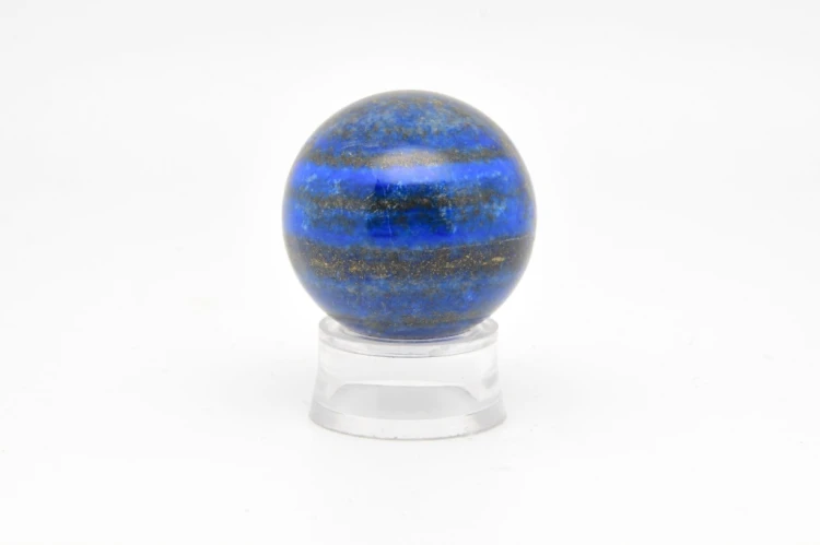 * LAPIS LAZULI AFGANISTAN PIĘKNA MAŁA KULA ZŁOTE DROBINY NR 5 *