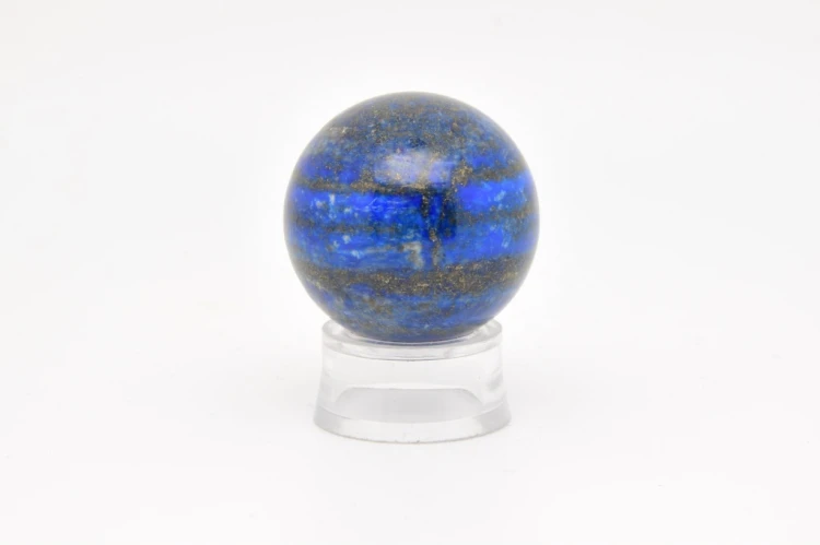 * LAPIS LAZULI AFGANISTAN PIĘKNA MAŁA KULA ZŁOTE DROBINY NR 5 *