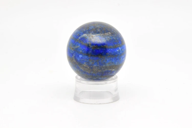 * LAPIS LAZULI AFGANISTAN PIĘKNA MAŁA KULA ZŁOTE DROBINY NR 5 *