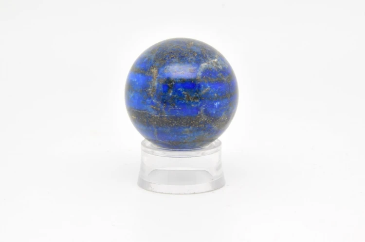 * LAPIS LAZULI AFGANISTAN PIĘKNA MAŁA KULA ZŁOTE DROBINY NR 5 *