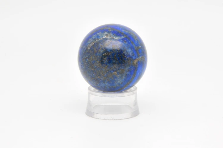 * LAPIS LAZULI AFGANISTAN PIĘKNA MAŁA KULA ZŁOTE DROBINY NR 5 *