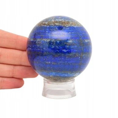 * LAPIS LAZULI AFGANISTAN UROKLIWA SZLIFOWANA KULA ZJAWISKOWY KAMIEŃ NR 3 *