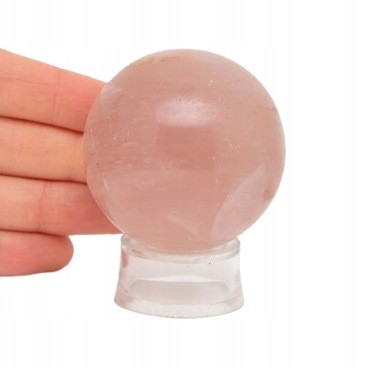 * KWARC RÓŻOWY NATURALNY MINERAŁ PIĘKNA KULA ŚLICZNA DEKORACJA NR 6 *