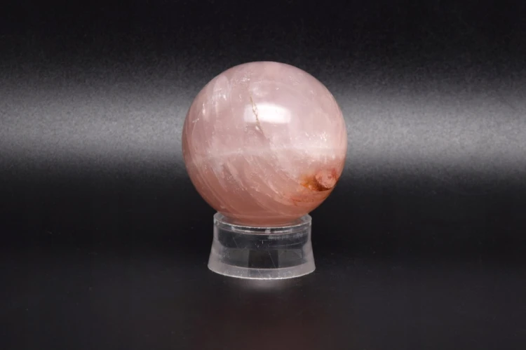 * KWARC RÓŻOWY NATURALNY MINERAŁ PIĘKNA KULA ŚLICZNA DEKORACJA NR 6 *