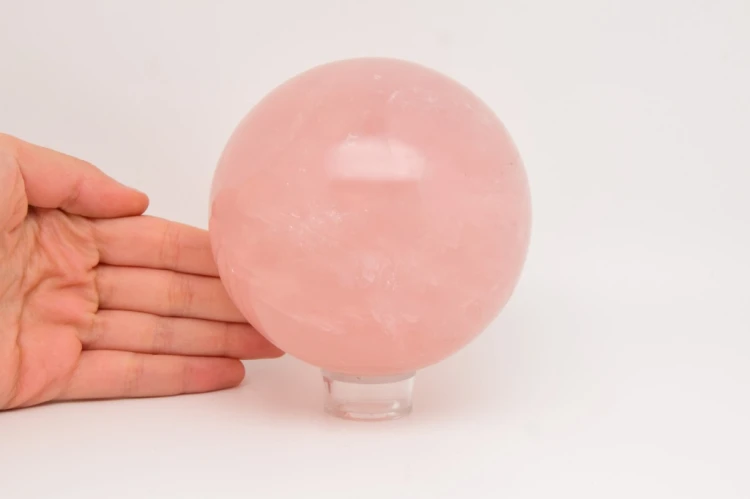 * KWARC RÓŻOWY UROKLIWA DUŻA KULA 1,4 KG IDEALNA DO KOLEKCJI NR 4 *