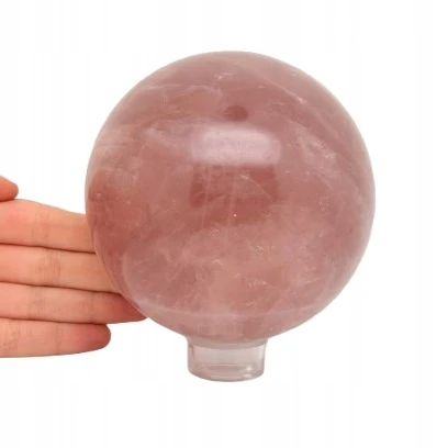 * KWARC RÓŻOWY NATURALNY MINERAŁ DUŻA KULA 1,6 KG GŁĘBOKA BARWA NR 2 *