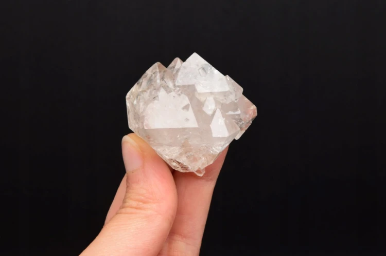 * KWARC W STYLU HERKIMER MAROKO WYJĄTKOWY DUŻY KRYSZTAŁ W RAMCE 3D NR 1 *