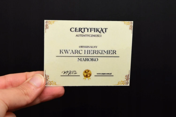 * KWARC W STYLU HERKIMER MAROKO WYJĄTKOWY DUŻY KRYSZTAŁ W RAMCE 3D NR 1 *