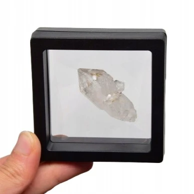 * KWARC W STYLU HERKIMER MAROKO PRZEPIĘKNY SUROWY KRYSZTAŁ W RAMCE 3D NR 2