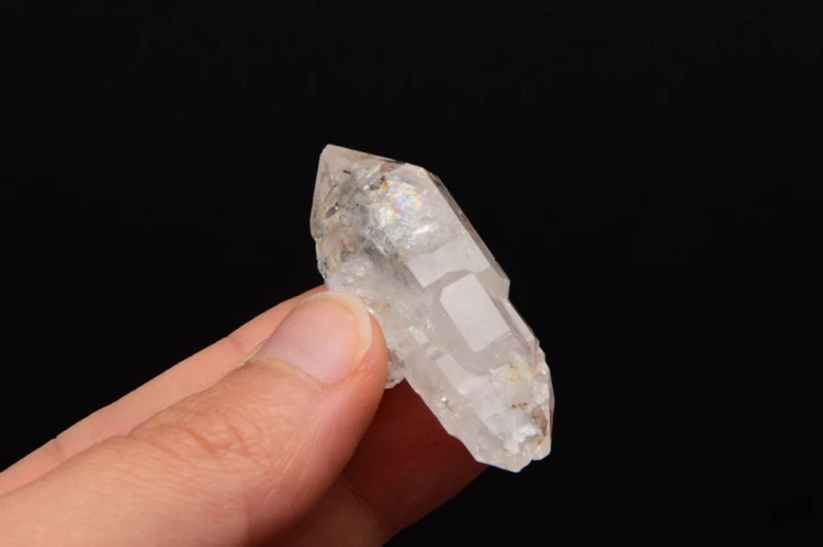 * KWARC W STYLU HERKIMER MAROKO PRZEPIĘKNY SUROWY KRYSZTAŁ W RAMCE 3D NR 2