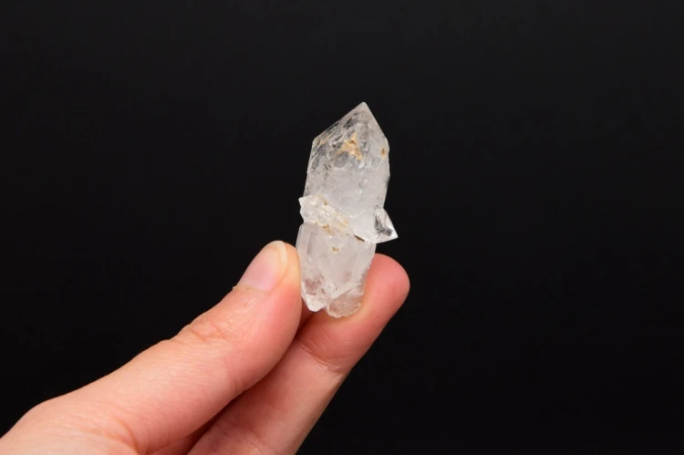 * KWARC W STYLU HERKIMER MAROKO PRZEPIĘKNY SUROWY KRYSZTAŁ W RAMCE 3D NR 2