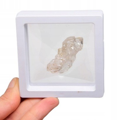 * KWARC W STYLU HERKIMER MAROKO PIĘKNY OKAZ W RAMCE 3D DO KOLEKCJI NR 5 *