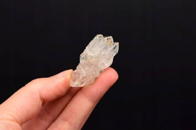 * KWARC W STYLU HERKIMER MAROKO PIĘKNY OKAZ W RAMCE 3D DO KOLEKCJI NR 5 *
