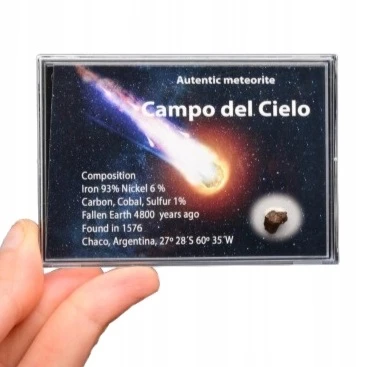 * METEORYT CAMPO DEL CIELO ŚWIETNY OKAZ W PUDEŁKU NA PREZENT NR 14 *