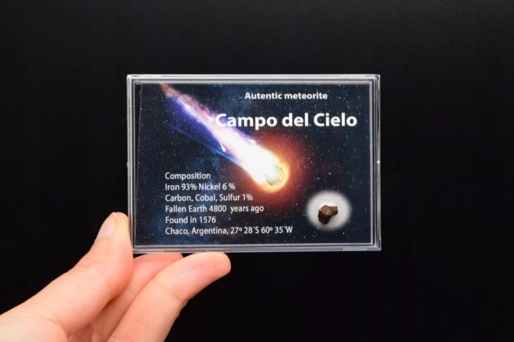 * METEORYT CAMPO DEL CIELO ŚWIETNY OKAZ W PUDEŁKU NA PREZENT NR 14 *