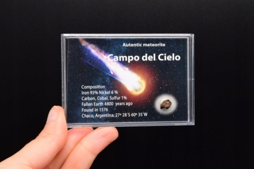 * METEORYT CAMPO DEL CIELO ZJAWISKOWY OKAZ W ZAMYKANYM PUDEŁKU NR 13 *