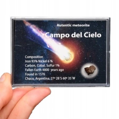 * METEORYT CAMPO DEL CIELO SUROWY OKAZ W ZAMYKANYM PUDEŁKU NR 11 *