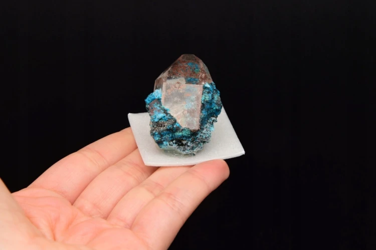 * CHRYZOKOLA PERU Z KRYSZTAŁEM SUROWY WYJĄTKOWY MINERAŁ NR 1 *