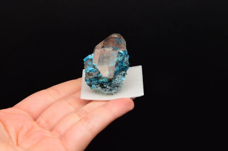 * CHRYZOKOLA PERU Z KRYSZTAŁEM SUROWY WYJĄTKOWY MINERAŁ NR 1 *