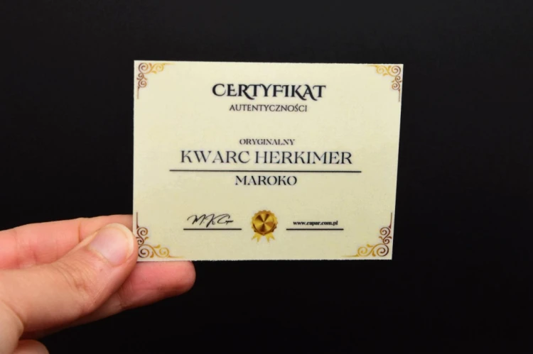 * KWARC W STYLU HERKIMER MAROKO UROKLIWY MAŁY KRYSZTAŁ W RAMCE 3D NR 7 *