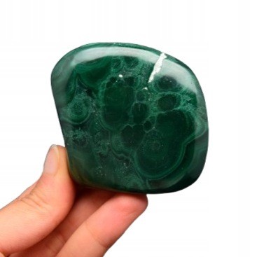 * MALACHIT ZAMBIA PIĘKNY KAMIEŃ NATURALNY SZLIFOWANY OKAZ NR 5 *