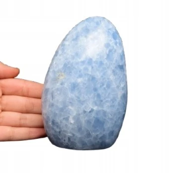 * KALCYT NIEBIESKI STOJĄCY KAMIEŃ NATURALNY PIĘKNY OKAZ NR 1 *