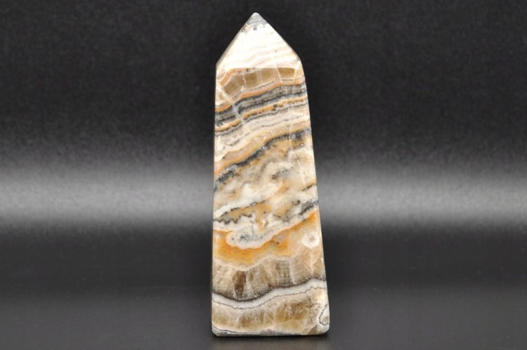 * KALCYT ZEBRA PAKISTAN ŚLICZNY OBELISK WIEŻA CIEKAWY MINERAŁ NR 3 *