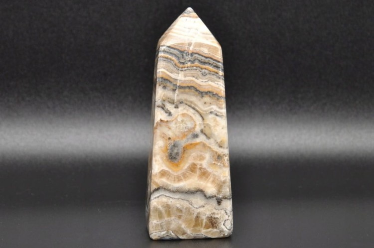 * KALCYT ZEBRA PAKISTAN ŚLICZNY OBELISK WIEŻA CIEKAWY MINERAŁ NR 3 *
