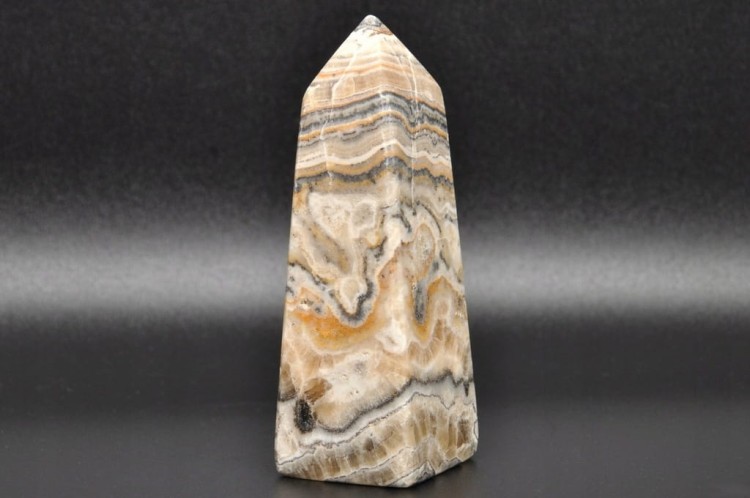 * KALCYT ZEBRA PAKISTAN ŚLICZNY OBELISK WIEŻA CIEKAWY MINERAŁ NR 3 *
