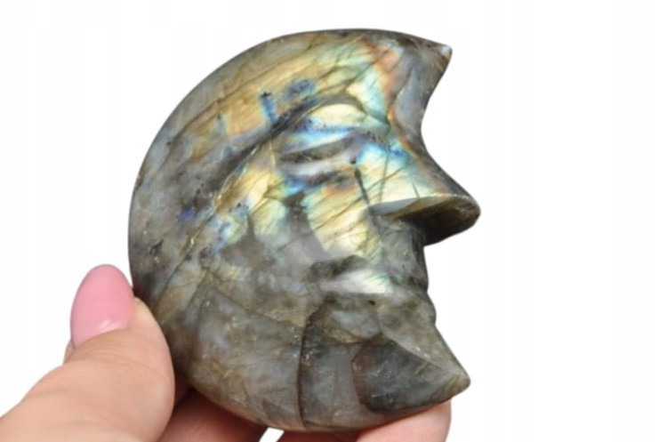 * LABRADORYT MADAGASKAR KSIĘŻYC REWELACYJNY BŁYSK NATURALNY MINERAŁ NR 1 *