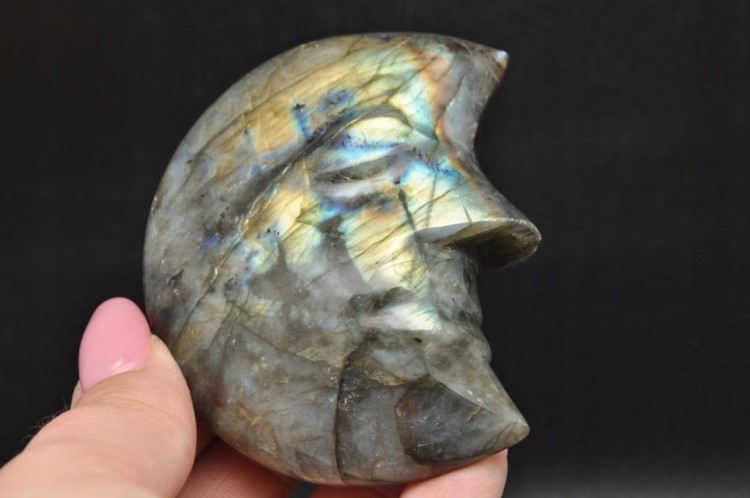 * LABRADORYT MADAGASKAR KSIĘŻYC REWELACYJNY BŁYSK NATURALNY MINERAŁ NR 1 *