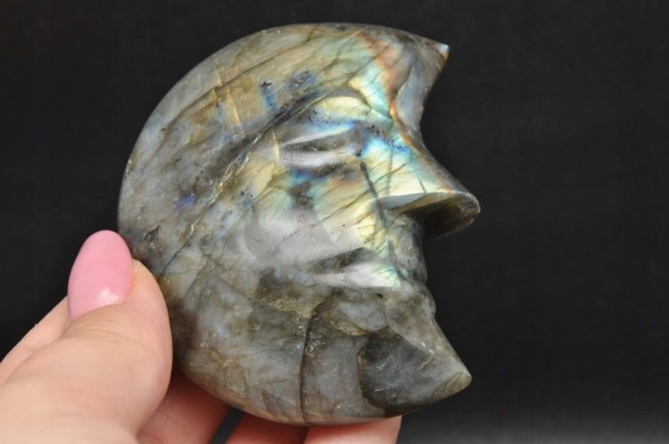 * LABRADORYT MADAGASKAR KSIĘŻYC REWELACYJNY BŁYSK NATURALNY MINERAŁ NR 1 *